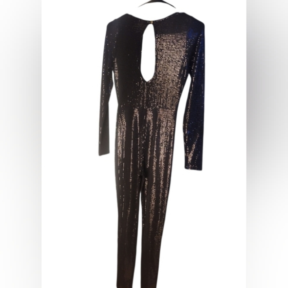 Black Sequin Jumpsuit -small